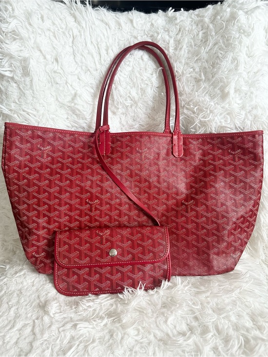 Goyard Handbags - Goyard Saint Louie PM Tote Bag in Red Color
